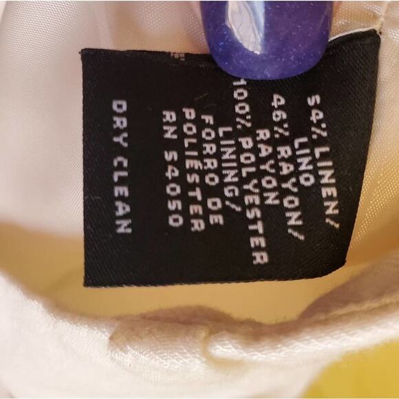 Jones Wear linen blend wide‎ leg cropped pants Size 12 - Picture 7 of 8